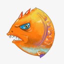 一个鱼头png免抠素材_新图网 https://ixintu.com 凶狠的鱼头 卡通鱼头 生猛的鱼头