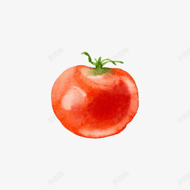 红色的西红柿png免抠素材_新图网 https://ixintu.com 日用 矢量食物 红色 红色西红柿 绿色 西红柿 食物