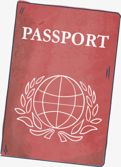 卡通护照矢量图素材