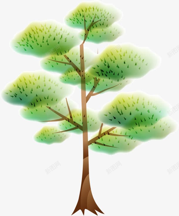 梦幻绿色创意树png免抠素材_新图网 https://ixintu.com 想象树 手绘树木 梦幻绿色创意树 绿植 绿色