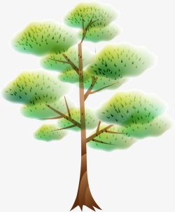 想象树梦幻绿色创意树高清图片