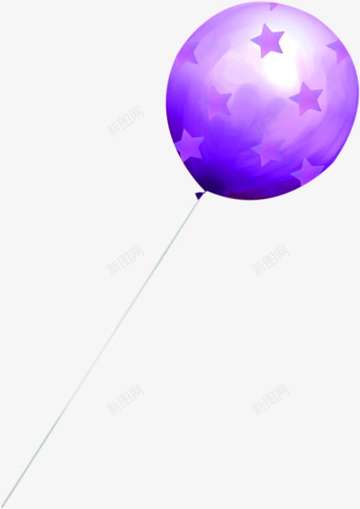 紫色带星星气球图画png免抠素材_新图网 https://ixintu.com 图画 星星 气球 紫色