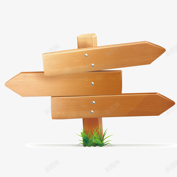 指示牌矢量图ai免抠素材_新图网 https://ixintu.com 3D 草地 装饰 黄色 矢量图