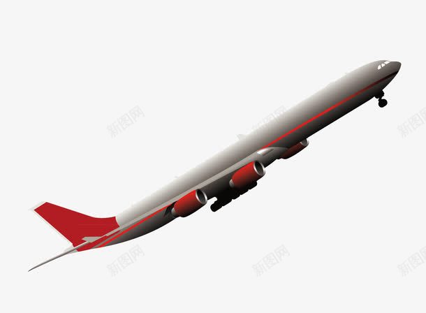 红色飞机修饰png免抠素材_新图网 https://ixintu.com 修饰 红色 红色飞机 飞机修饰