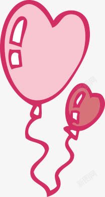 粉色爱心的气球光棍节素材