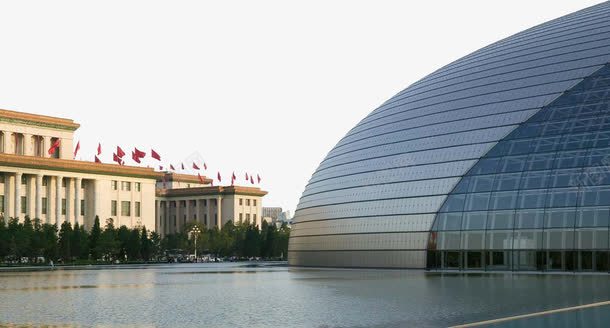 国家大剧院png免抠素材_新图网 https://ixintu.com 北京 国家大剧院一侧 国家大剧院一侧图片 建筑 景点 水面