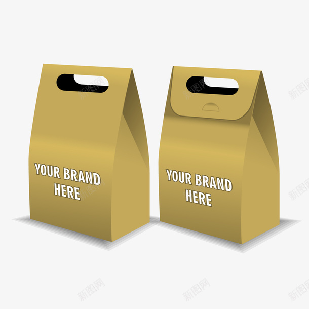 包装袋矢量图eps免抠素材_新图网 https://ixintu.com 3D 纸袋 装饰 黄色 矢量图
