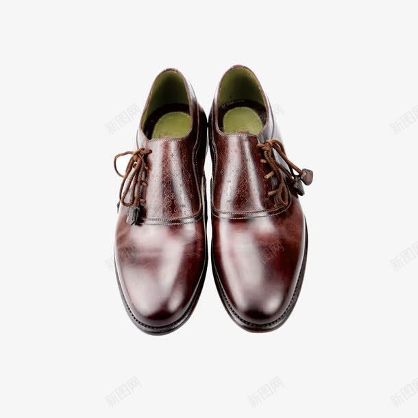 男士商务皮鞋png免抠素材_新图网 https://ixintu.com 产品实物 棕色 真皮 鞋带