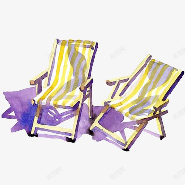 手绘的躺椅png免抠素材_新图网 https://ixintu.com 手绘 紫色 装饰 躺椅