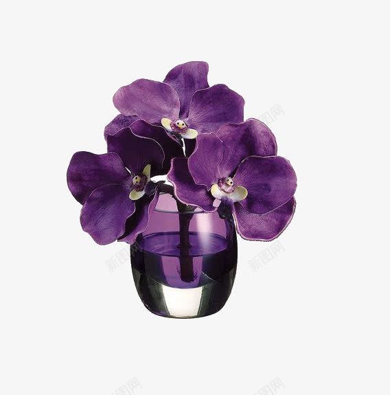 一束紫色的花png免抠素材_新图网 https://ixintu.com 紫色 花 花瓶 装饰