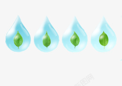 水中树叶矢量素材水滴树叶高清图片