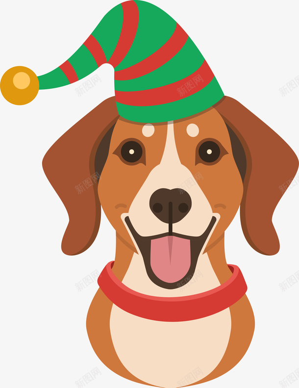 圣诞节棕色微笑小狗png免抠素材_新图网 https://ixintu.com 卡通可爱 圣诞节 小狗 微笑 棕色 装饰图