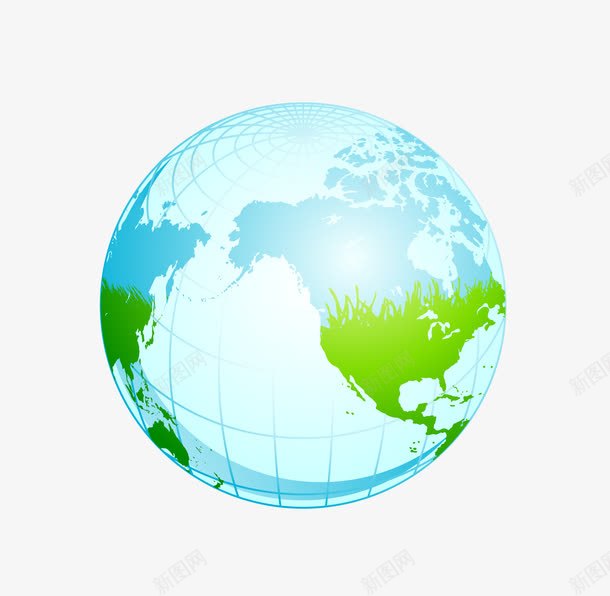 浅蓝色的圆形的地球png免抠素材_新图网 https://ixintu.com 卡通手绘 圆形 地图 地球 蓝色