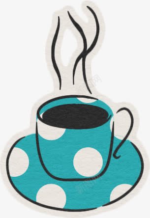 蓝色手绘咖啡png免抠素材_新图网 https://ixintu.com 卡通咖啡 咖啡 手绘咖啡 蓝色咖啡