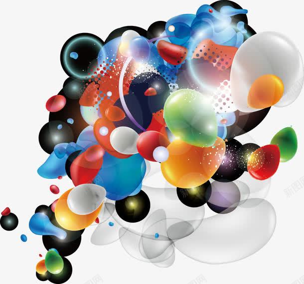 彩色气球泡泡元素png免抠素材_新图网 https://ixintu.com 卡通 可爱 圆形 彩泡 彩绘 手绘 气泡 气球 泡泡 浪漫