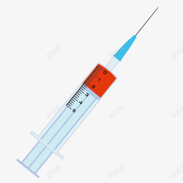 装着药水的针管png免抠素材_新图网 https://ixintu.com 打针 红色针管 药水 针管