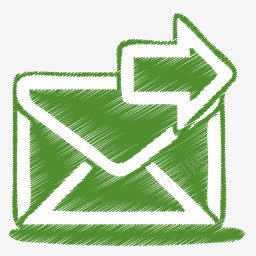 绿色邮件发送origamic图标图标