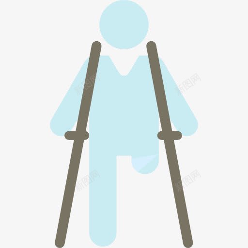 拐杖图标png_新图网 https://ixintu.com 人 伤 保健和医疗 打破了 拐杖 腿 行走