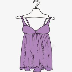 紫色睡衣素材