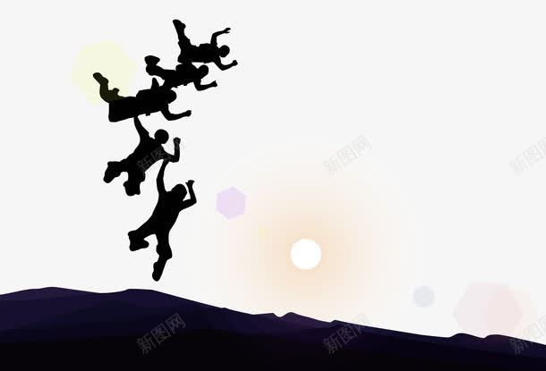 创意跳伞png免抠素材_新图网 https://ixintu.com 冒险 创意 太阳 跳伞 集体 高空跳伞