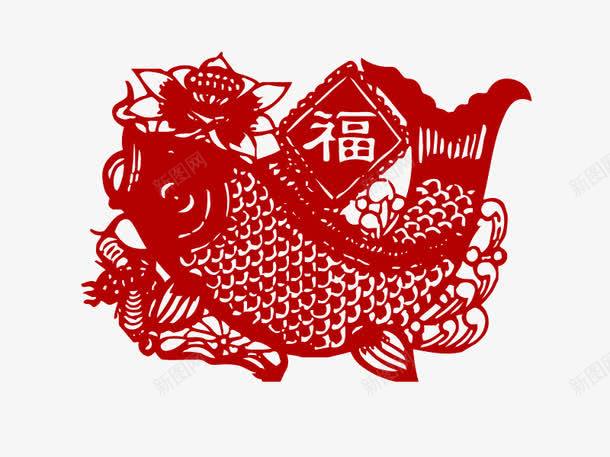 鱼新年卡通png免抠素材_新图网 https://ixintu.com 新年 新年卡通