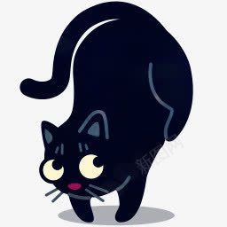 手绘黑猫png免抠素材_新图网 https://ixintu.com 手绘黑猫 猫 黑猫
