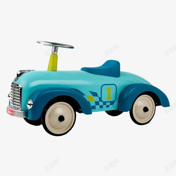 卡通玩具车png免抠素材_新图网 https://ixintu.com 产品实物 小轿车 方向盘 蓝色