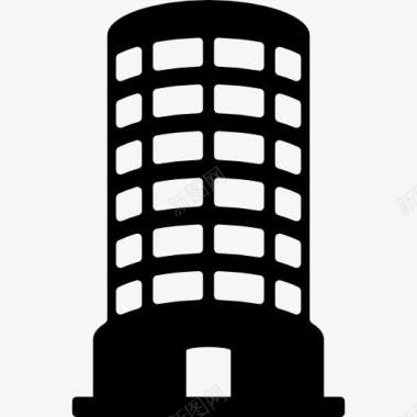 楼塔圆柱形图标图标