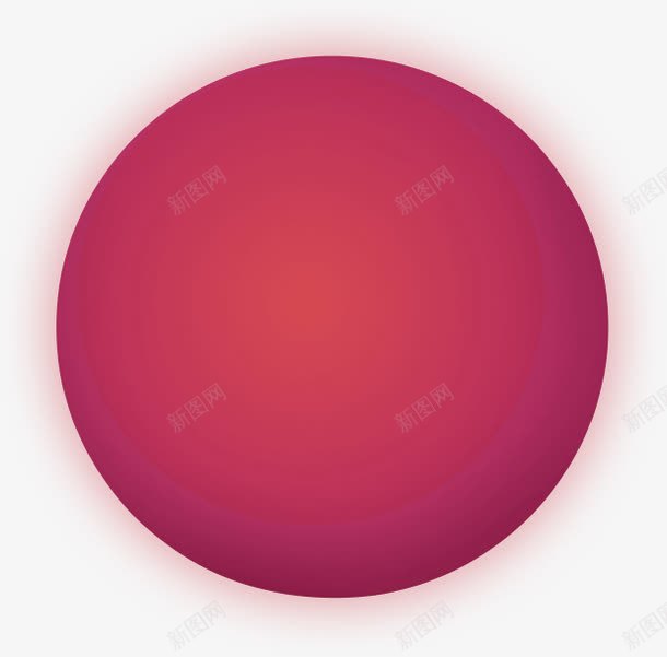 红色简约圆圈效果元素png免抠素材_新图网 https://ixintu.com 免抠PNG 圆圈 效果元素 简约 红色