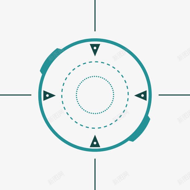 蓝色表盘指针png免抠素材_新图网 https://ixintu.com 几何 圆 指针 蓝色 表盘