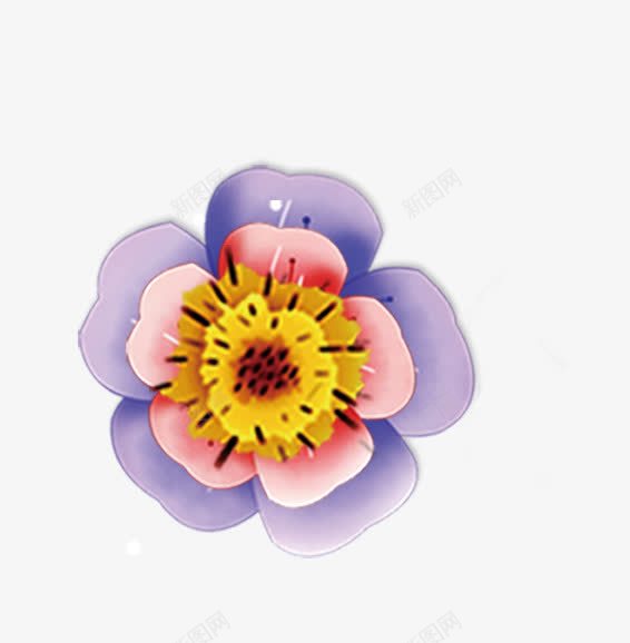 紫色手绘花朵装饰图案png免抠素材_新图网 https://ixintu.com 一朵花 免抠PNG 手绘 紫色 花朵 装饰图案
