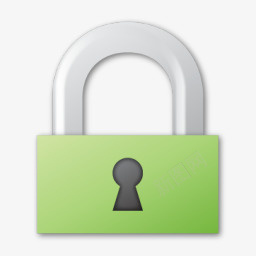 绿色的锁图标png免抠素材_新图网 https://ixintu.com 安全 锁