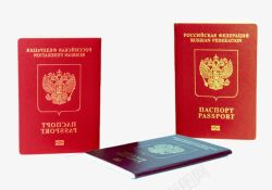 红色的俄罗斯护照素材