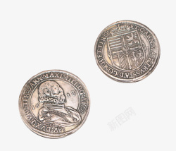 银红色1618硬币实物素材