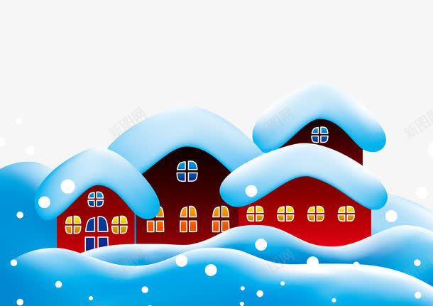 雪中的卡通房子矢量图ai免抠素材_新图网 https://ixintu.com 卡通雪房子 矢量房子 被雪覆盖的房子 雪房 雪房子 矢量图