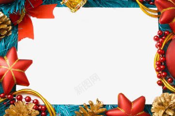 红色圣诞边框png免抠素材_新图网 https://ixintu.com 圣诞 红色 装饰图案 边框