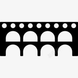 意大利桥PontduGard图标高清图片