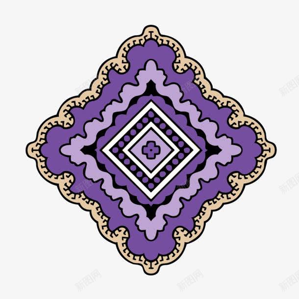 紫黄图案png免抠素材_新图网 https://ixintu.com 图案 服装 紫黄 纺织 花纹