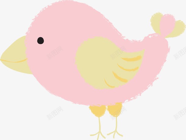 粉色小鸡仔png免抠素材_新图网 https://ixintu.com 卡通 小鸡 手绘 粉色