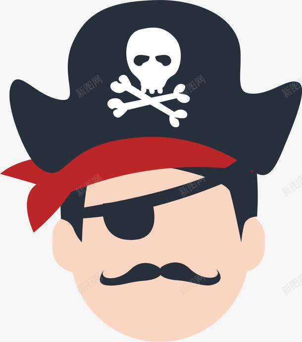 加勒比海盗png免抠素材_新图网 https://ixintu.com 凶恶 创意 卡通 商务 手绘 海盗 简约
