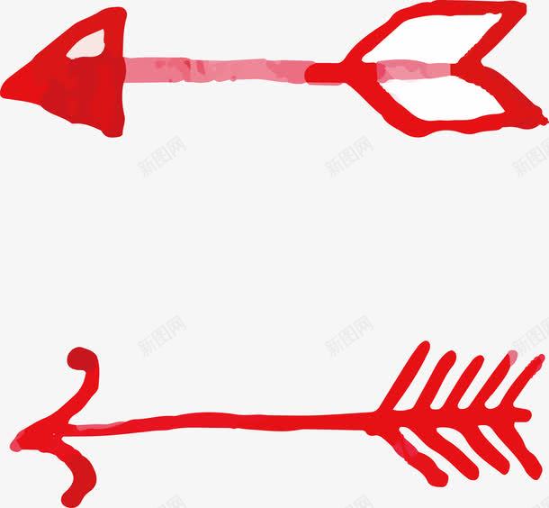 手绘红色箭头图标png_新图网 https://ixintu.com 创意 手绘 箭头 红色