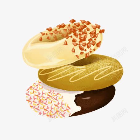 卡通甜甜圈png免抠素材_新图网 https://ixintu.com 卡通甜甜圈 吃 甜甜圈 甜食