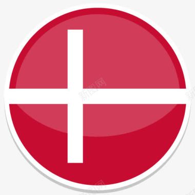丹麦平圆世界国旗图标集图标