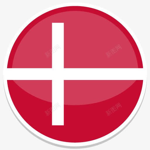 丹麦平圆世界国旗图标集png_新图网 https://ixintu.com denmark 丹麦