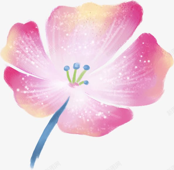 粉色五叶花瓣花朵png免抠素材_新图网 https://ixintu.com 粉色 花朵 花瓣