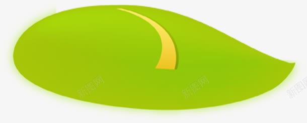 手绘绿色创意树叶装饰png免抠素材_新图网 https://ixintu.com 创意 树叶 绿色 装饰
