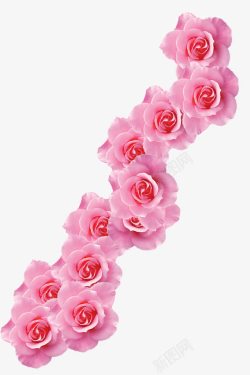 粉色玫瑰花朵装饰素材