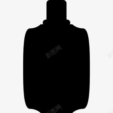 科隆黑瓶形状图标图标