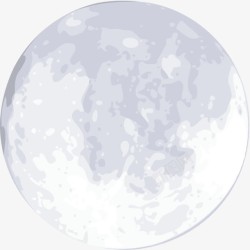 白色月亮素材