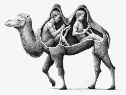创意插画骆驼素材